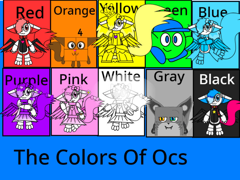 The Colors Of Ocs by StarryTheCuteKitten on DeviantArt