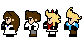 Bravely Default Final Fantasy style sprites