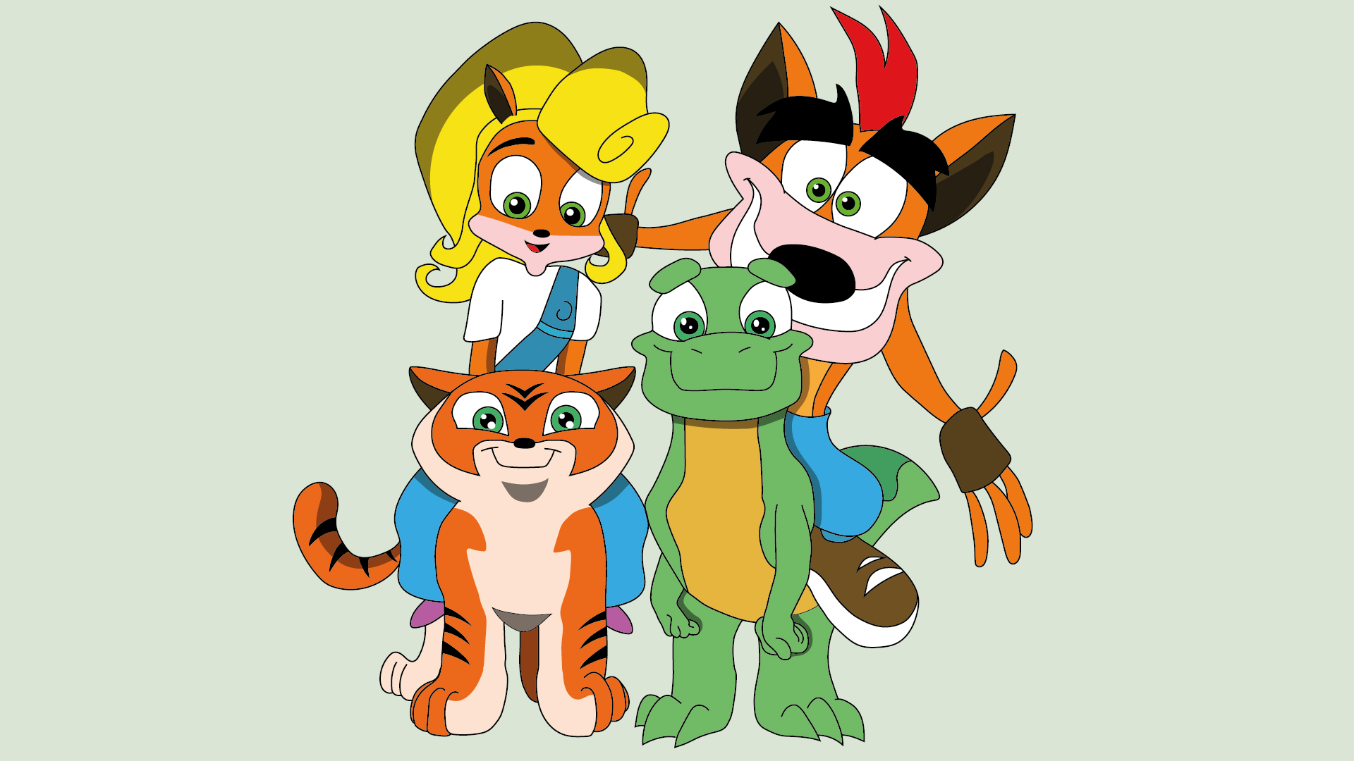 Team Bandicoot with sidekicks 2