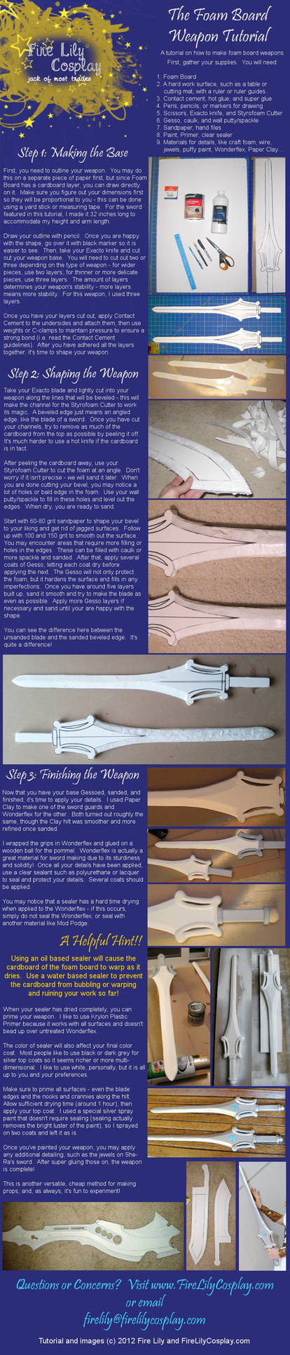 Foam Board Weapon Tutorial by FireLilyCosplay