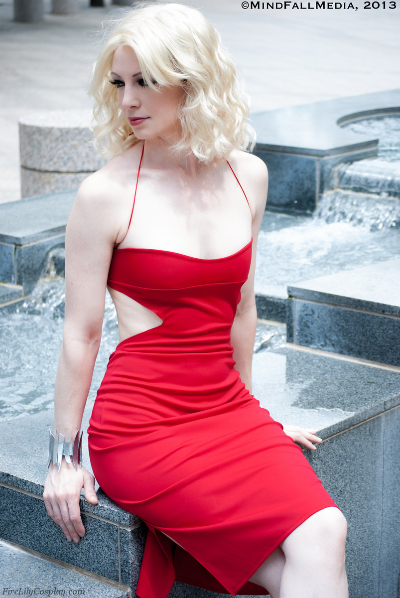cylon 6 red dress Battlestar Galactica Series 1 Red Dress Caprica Six Figure - The Toyark