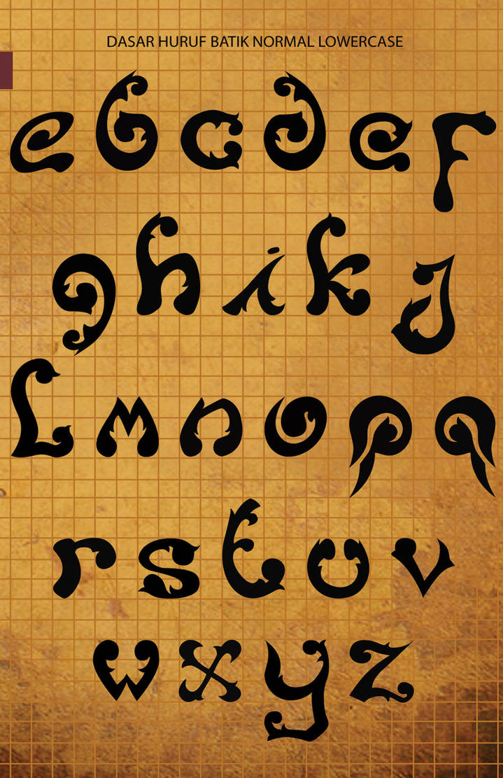 lowercase batik font by terangbintang on DeviantArt