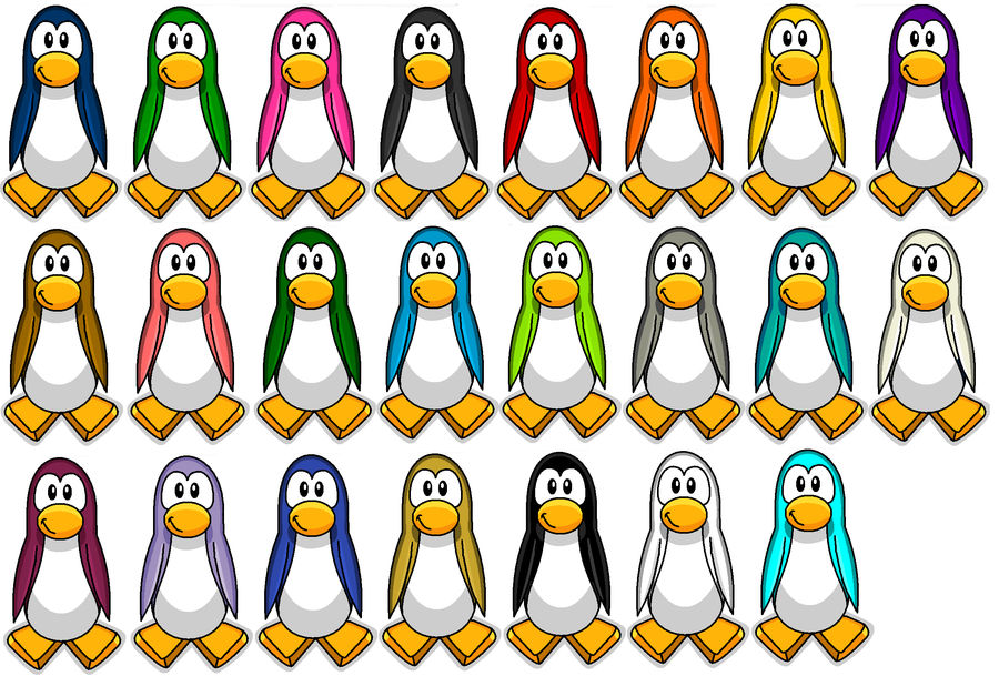 Club Penguin Papercraft Color Pack by Mega8960 on DeviantArt