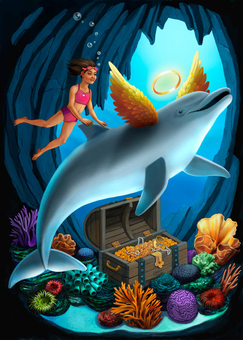 Angel Riding Dolphin Dolphin Angel by Nyrak on DeviantArt