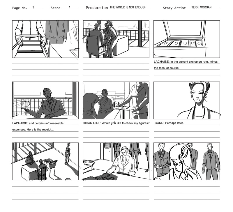 The World is Not Enough Storyboards 03