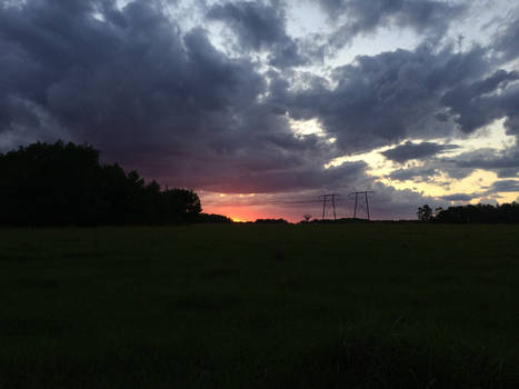 Power Lines at Sunset