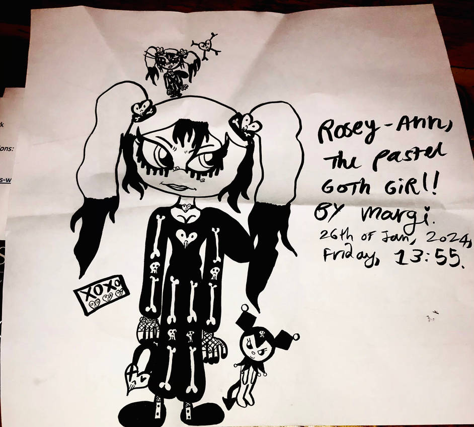 Rosey Ann Rabbit Rosey-Ann, The Pastel Goth Girl: Sketch. by MGMillustrations on DeviantArt