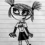 A Punk Girl! {biro sketch}