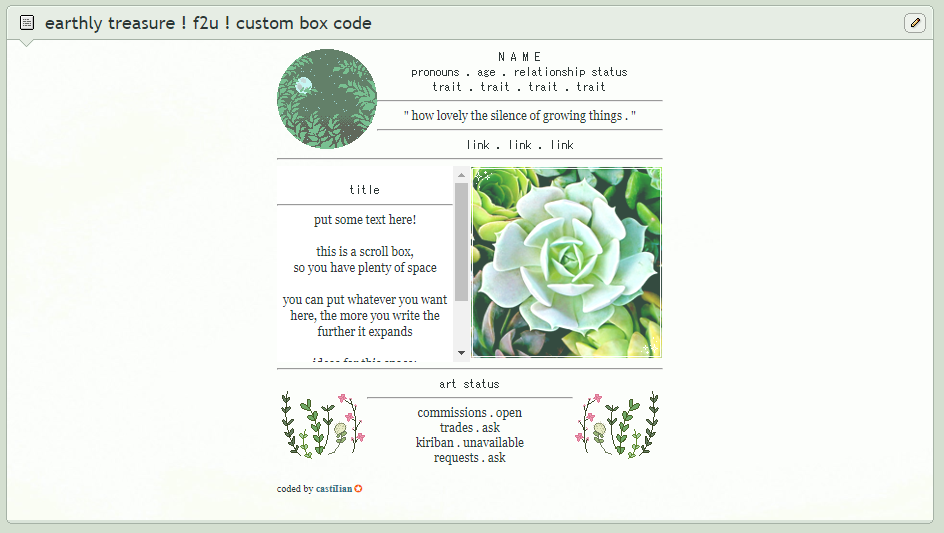 earthly treasure ! f2u ! custom box code by castiIian on DeviantArt