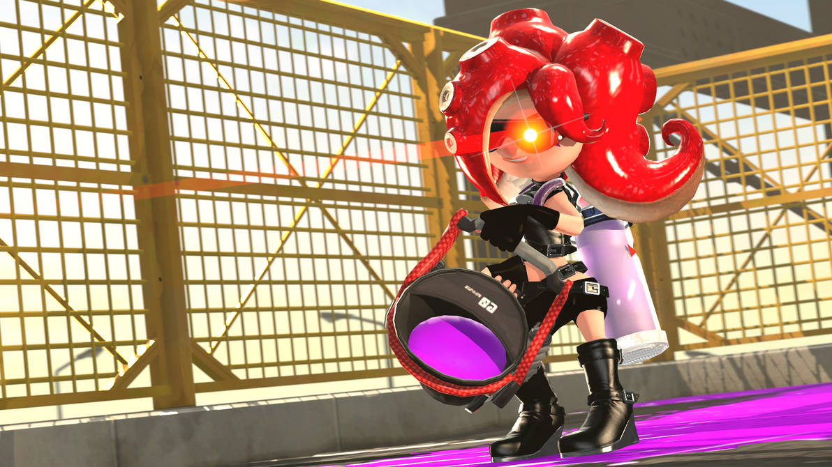 Octoling with octo Slosher by BikeLane1 on DeviantArt