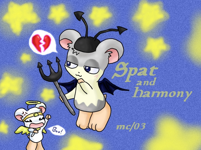 Spat and Harmony from Hamtaro