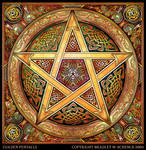 Golden Knotwork Pentacle by BWS