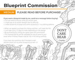 Blueprint Commission Slot - MEDIUM Props, Cosplay by DontcarebearCosplay