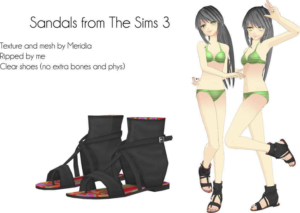 Sandals From Ts3 Dl By Brytevere On Deviantart