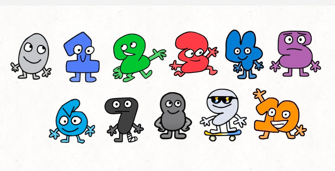 BFDI Numbers by bau-2213 on DeviantArt