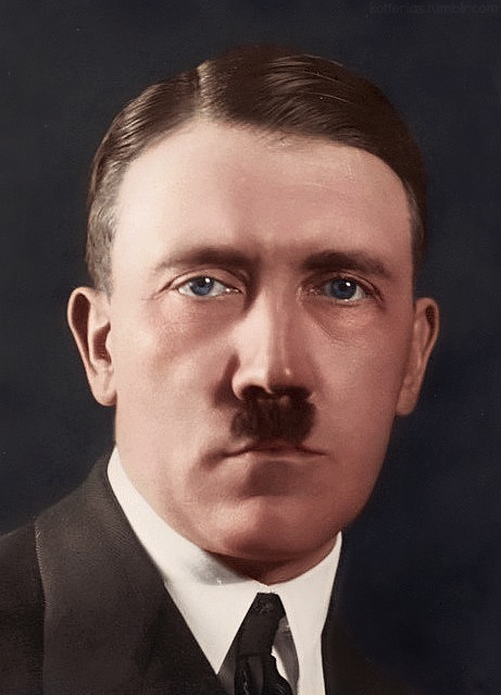 Hitler was brown haired, blue eyed and typical for his native region. 