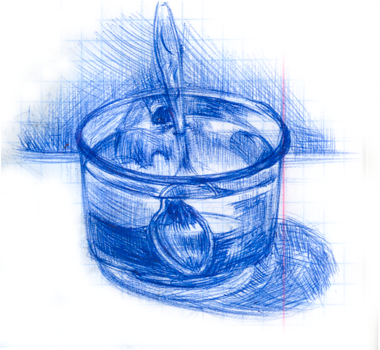 A cup of water