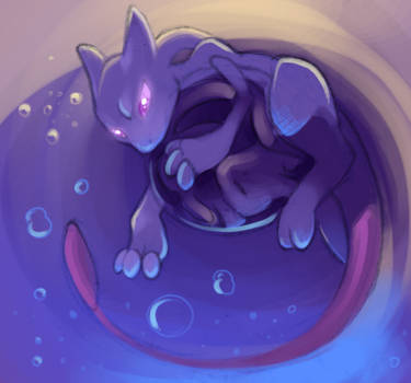 Day #2 Mewtwo and it's cub by Bestary