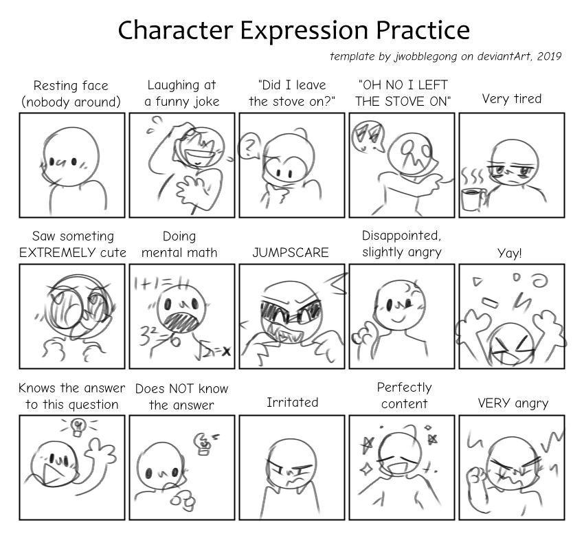 Character Expression Practice by FroyoFox on DeviantArt