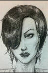 Sketch of woman by darksapphiredrop