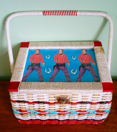 Revamped vintage sewing box