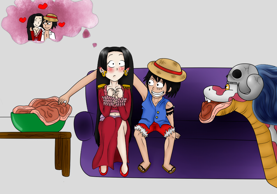 Boa hancock having affair with luffy will just change the story dramaticall...