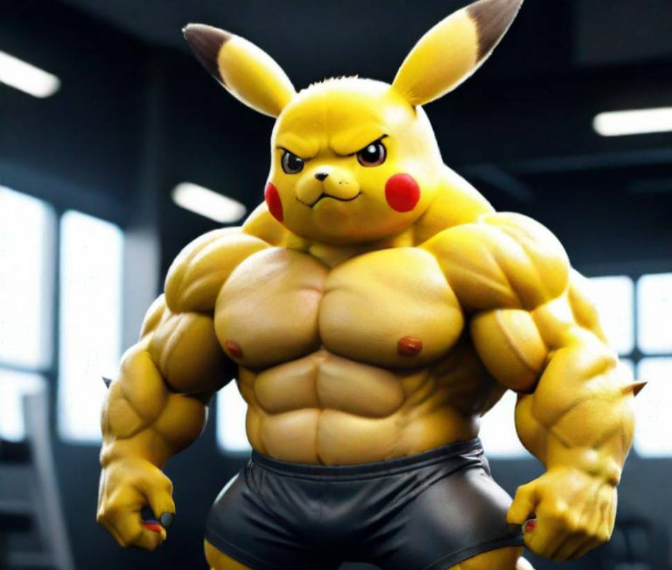 Muscle Pikachu by BigCat27 on DeviantArt