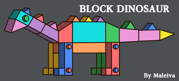 Block dinosaur by Maleiva on DeviantArt