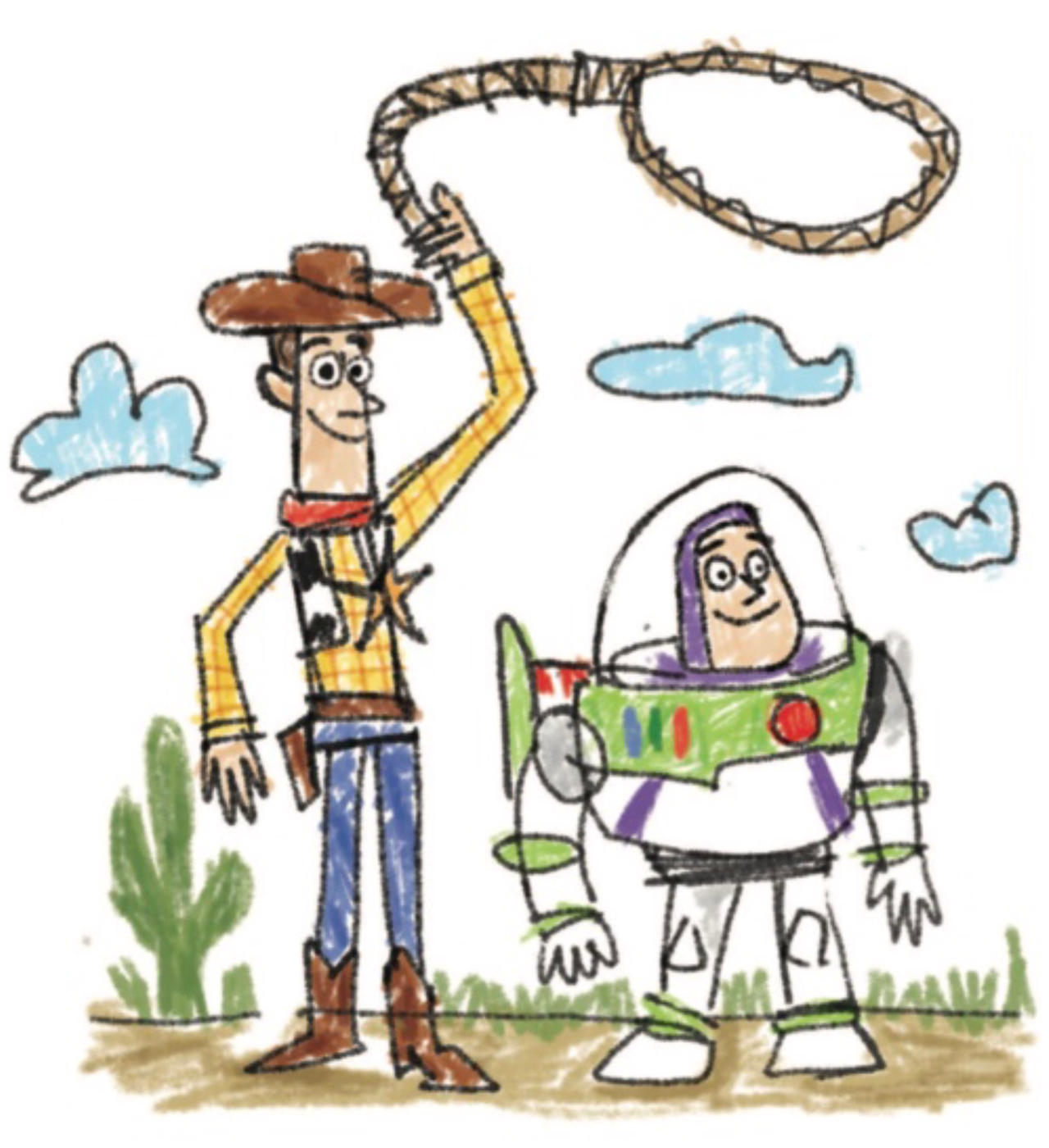 Woody and Buzz Lightyear Drawing by TrustaMann1995 on DeviantArt