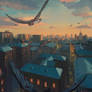 Swifts Flying Over Moscow