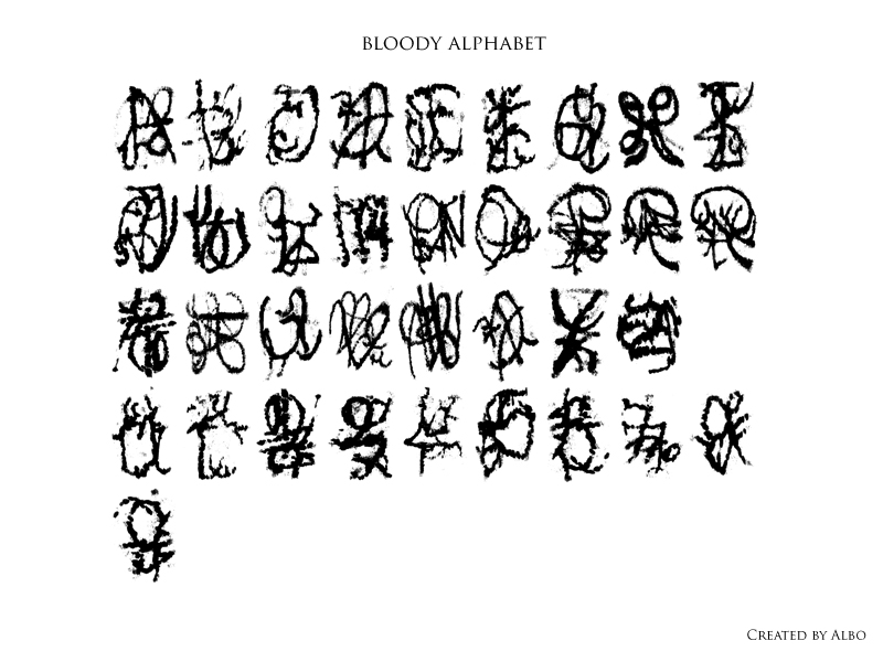 Bloody Alphabet By Albosystem On Deviantart