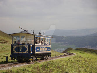 Great Orme Tramway leaving the Summit