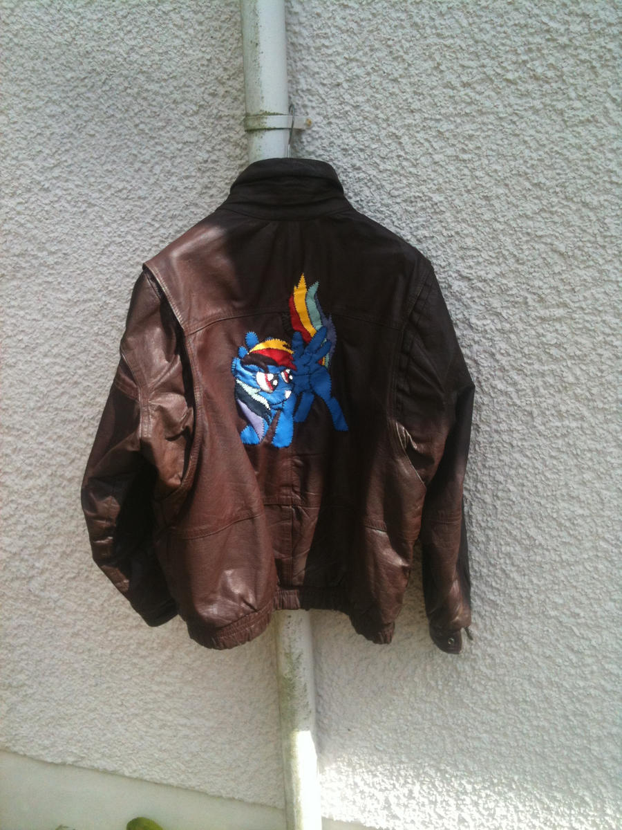 My Little Pony:custom Rainbow Dash leather jacket!