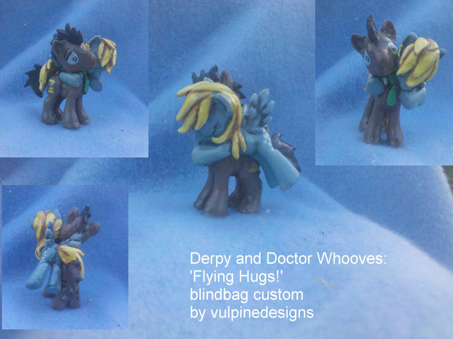 MLP FiM customs: Derpy and Doctor Whooves - hugs!