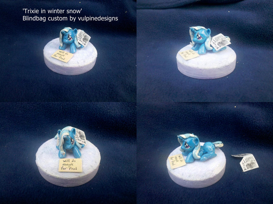 MLP FiM custom blindbag: Trixie alone in the snow