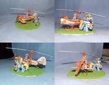 MLP FiM custom: Derpy, Dinky + steampunk autogiro!