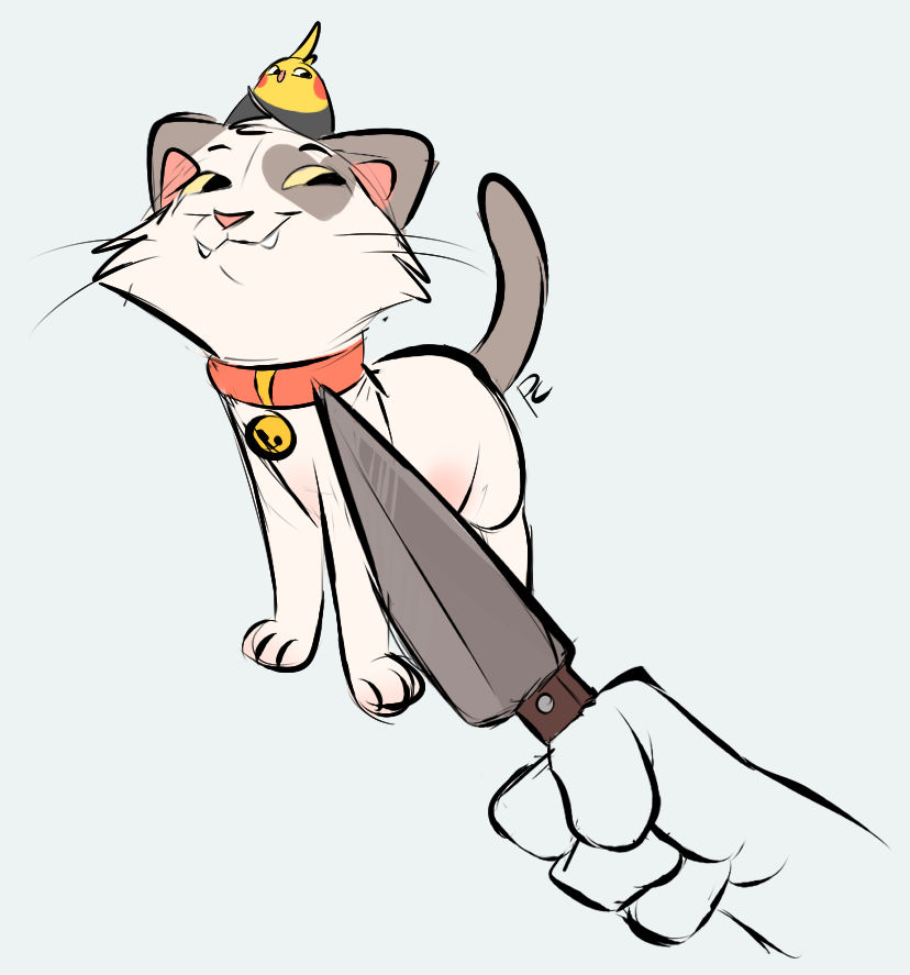 Knife Cat by PastelCore on DeviantArt