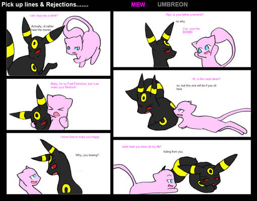 Comic Mew and Umbreon