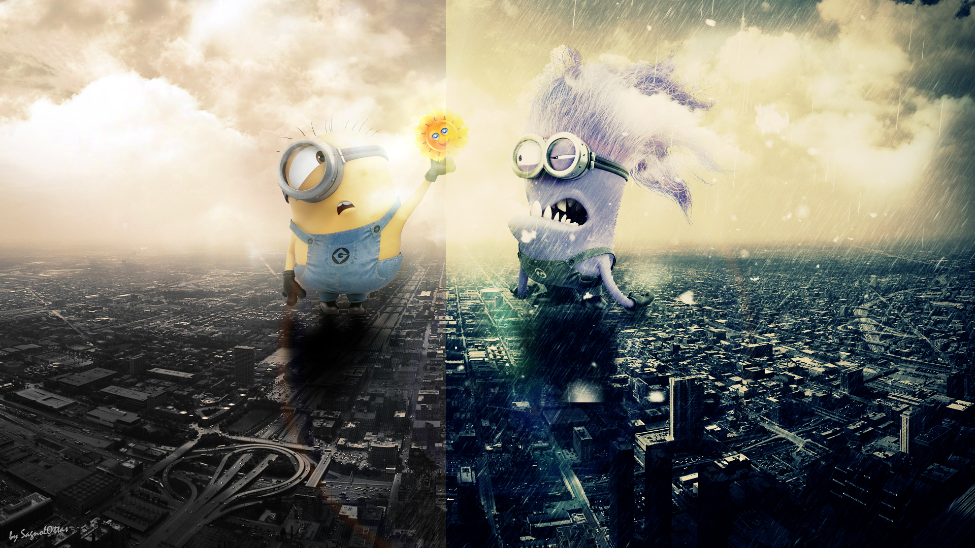 Hot And Cold Weather Minions Wallpaper by SagnolTheGangster on DeviantArt
