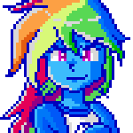 Rainbow Dash ~ Canterlot Yearbook 8-bit style