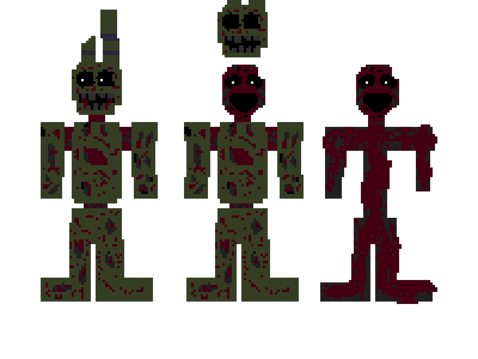 Fnaf4 Animatronics 8-bit by 133alexander on DeviantArt