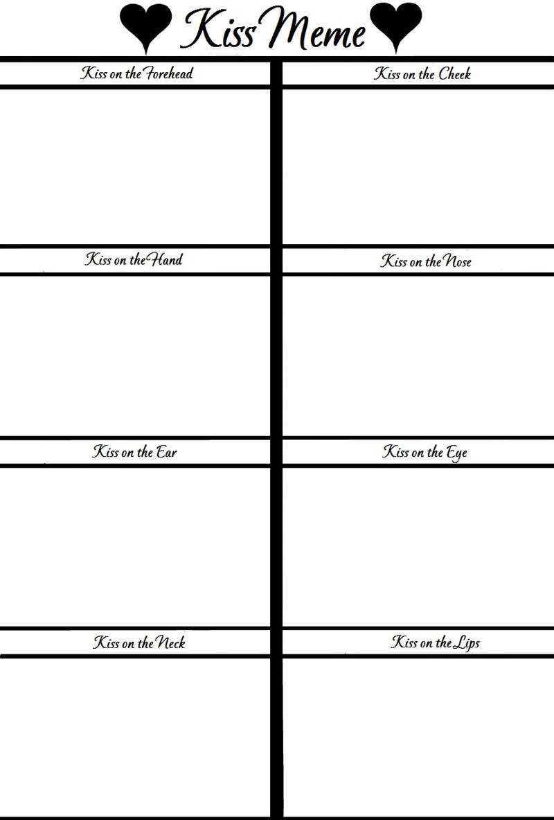 Kiss Meme Blank By 2sisters34 On Deviantart Kiss Meme Blank By 2sisters34 On Deviantart