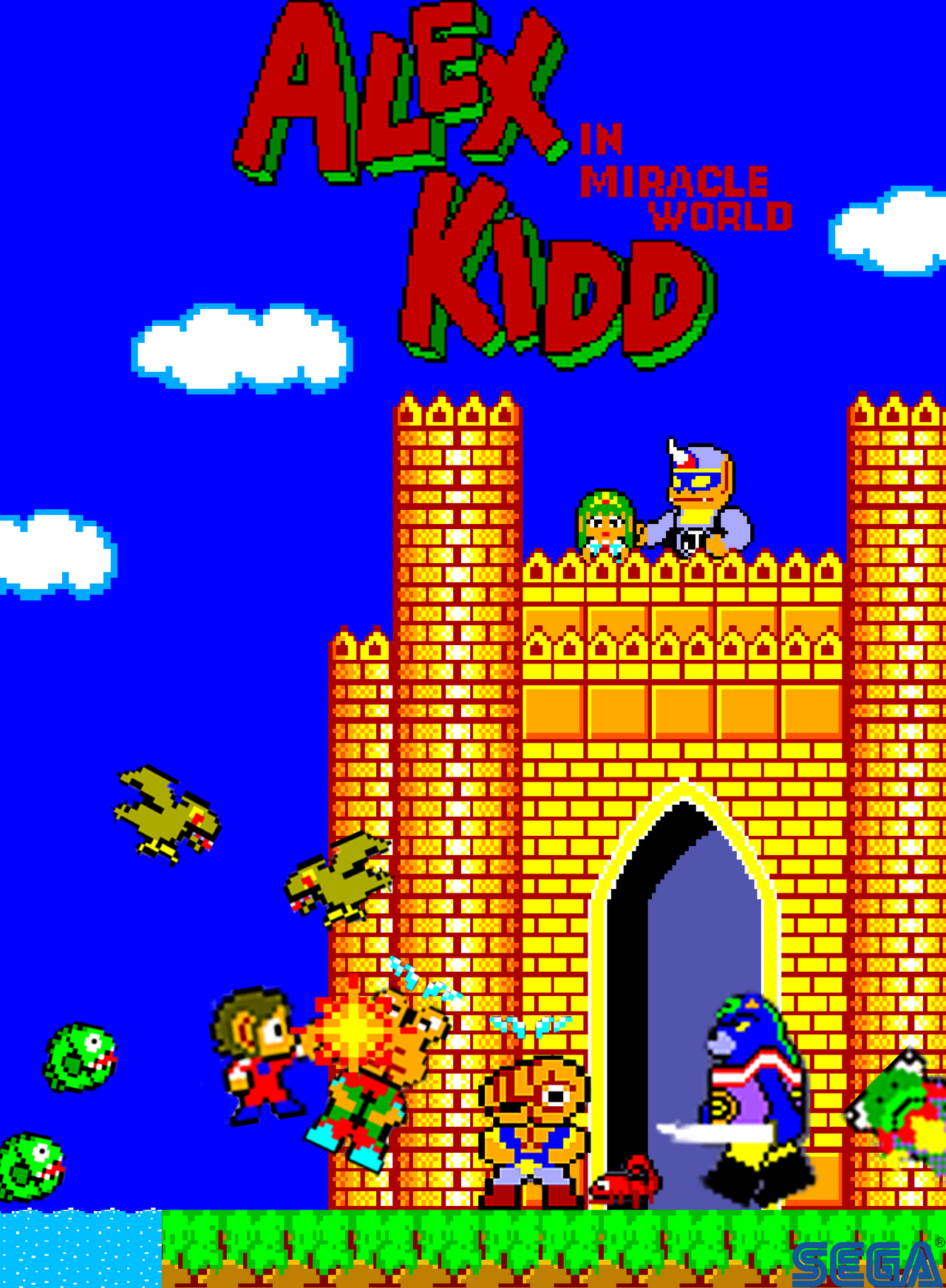 Alex Kidd Poster (Recreation of Game cover art) by Posterbill on DeviantArt