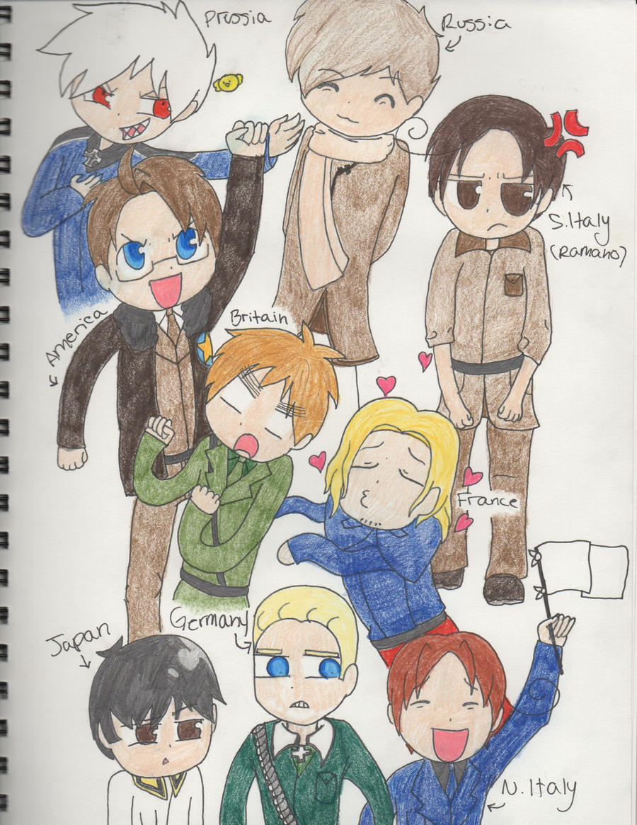 Chibi Hetalia (Old Drawing!)