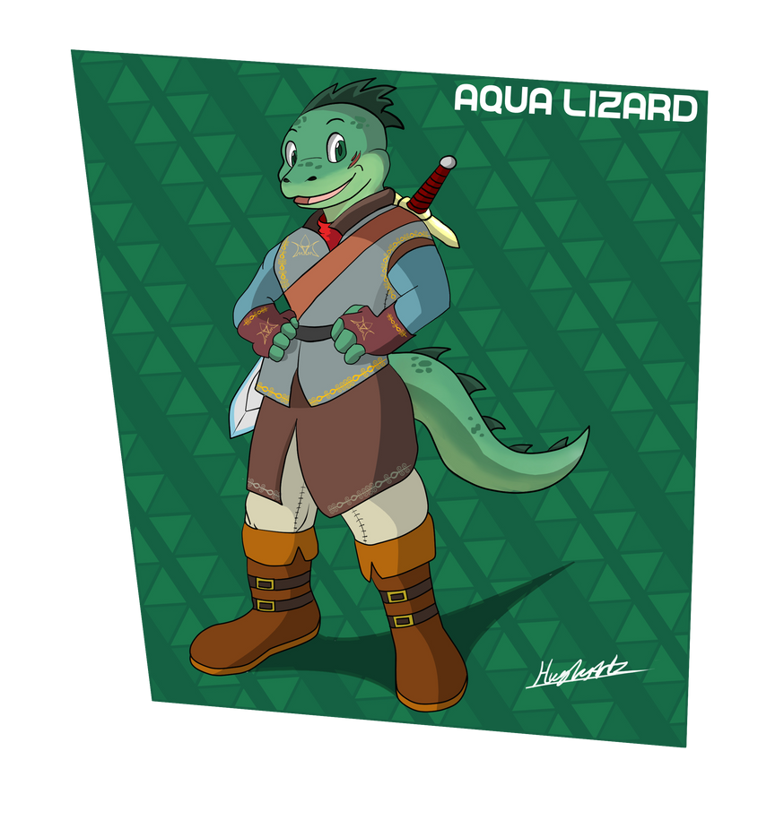 Aqua Lizard - 2020 Update by Artooinst on DeviantArt