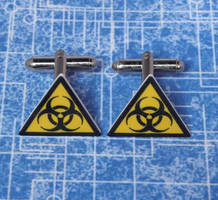 Biohazard Warning Cufflinks