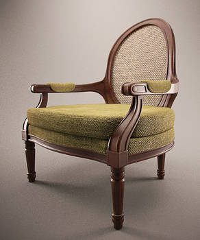 Classic Wooden Chair in 3D