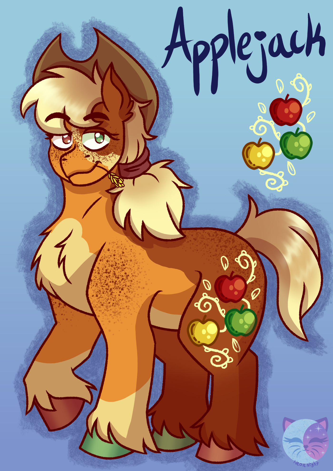 Mlp Applejack Color Inverted My Little Pony Redesigns: Applejack by Neon----Night on DeviantArt