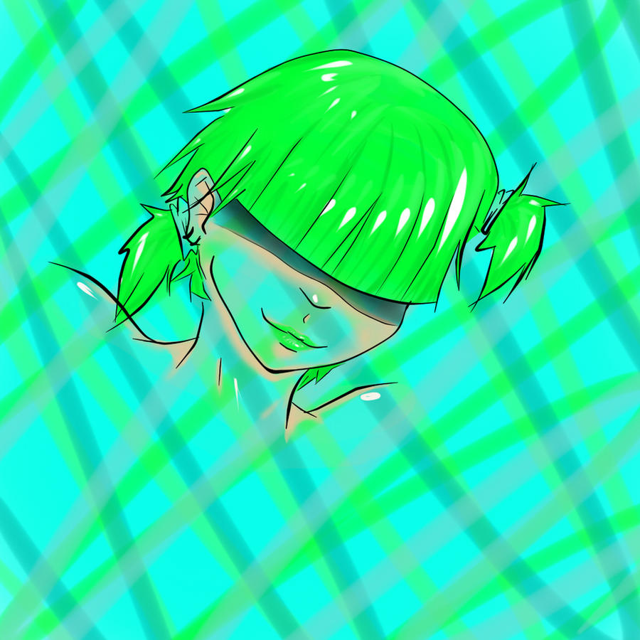 green hair