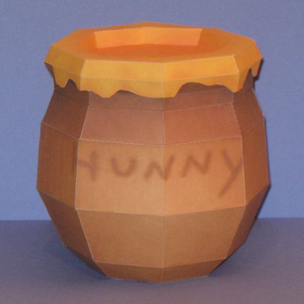 Pooh's Hunny Pot Papercraft